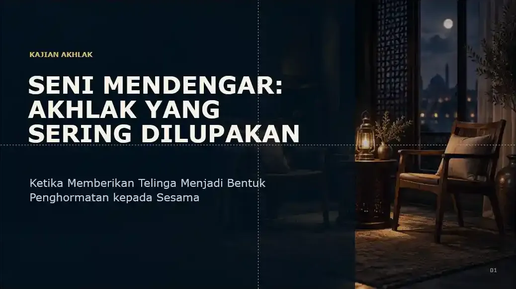 Contoh slide: Seni Mendengar, Akhlak yang Sering Dilupakan